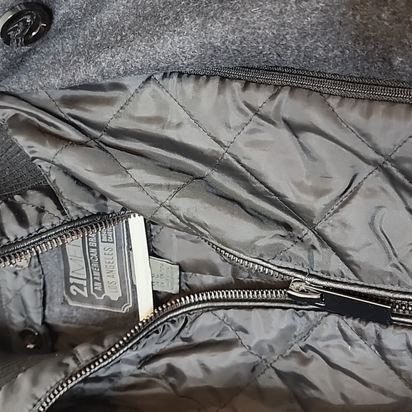 21Men LA Wool Thinsulate Mariners Classic Double Breasted Winter Coat Luxury - Picture 8 of 16